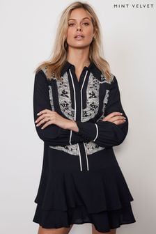 Mint Velvet Black Mini Lace Print Dress (654624) | 167 €