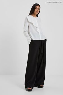 French Connection Crepe Light Asymmetric Frill Shirt (655040) | kr820