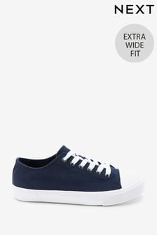 Navy Blue Extra Wide Fit Baseball Canvas Trainers (655342) | 30 €