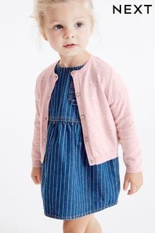 粉色混紡 - 開襟毛衣 (3個月至7歲) (656345) | NT$400 - NT$490