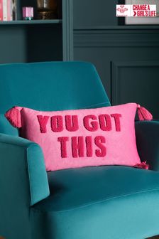 Fushsia Pink 50 x 30cm You Got This Tufted Cushion