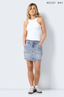 NOISY MAY Blue Denim Mini Skirt With Stretch Waistband (657057) | TRY 972