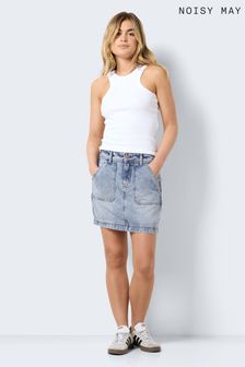 NOISY MAY Denim Mini Skirt With Stretch Waistband