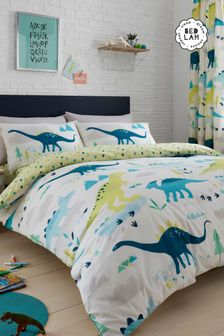 Bedlam Green Glow In The Dark Dino Duvet Cover and Pillowcase Set (657171) | R314 - R431