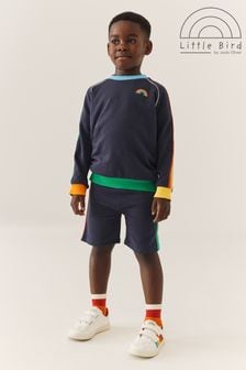 Little Bird by Jools Oliver Rainbow Stripe Jersey Shorts