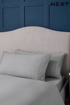 Silver Grey 300 Thread Count Collection Luxe King Size 100% Cotton Pillowcases Set of 2