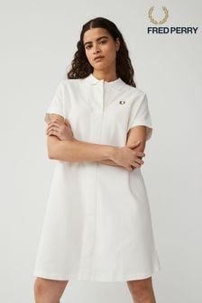Fred Perry Womens Lace Tape Pique White Dress (658380) | €168