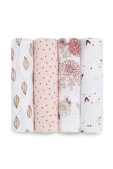 aden + anais Natural Large Cotton Muslin Blankets 4 Pack (659098) | €59