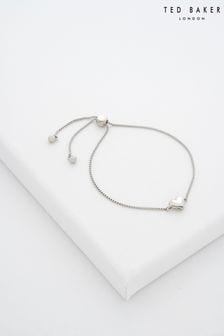 Ted Baker Silver Tone SARSAH: Crystal Sparkle Heart Adjustable Bracelet (659123) | LEI 209