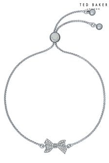 Ted Baker Silver Tone BARSET: Crystal Bow Adjustable Bracelet (659167) | AED209