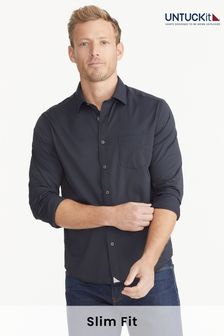 أسود - Untuckit Wrinkle-free Performance Relaxed Fit Gironde Shirt (659231) | 396 ر.ق