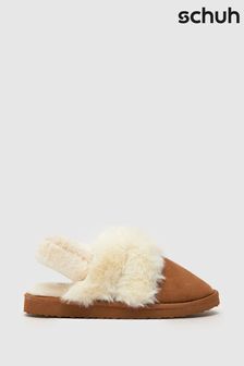 Schuh Brown Harper Faux Fur Mules (659506) | KRW53,400