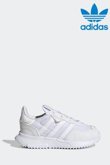 adidas Originals White/Silver Forum Low Infant Elasticated Lace Trainers (659694) | $53