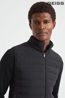 Hybrid Quilt and Knit Zip-Through Gilet (659998) | €215