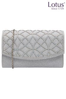 Lotus Silver Blck Clutch Bag with Chain (660562) | €79