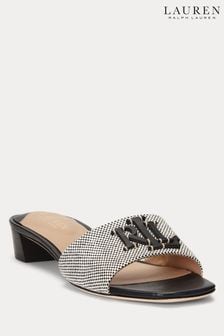Lauren Ralph Lauren Fay Leather Black Sandals (660718) | €158