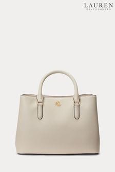 Lauren Ralph Lauren Sand Marcy Leather Satchel Bags (661071) | $587