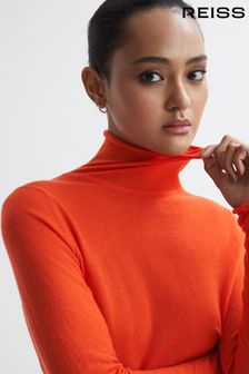 Reiss Orange Emma Wool-Cashmere Roll Neck Top (661107) | OMR104