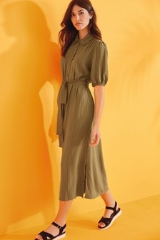 Robe chemise mi-longue