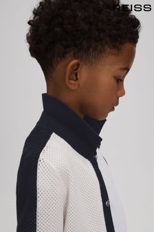 Темно-синий/белый - Хлопковая рубашка Blend открытой строчкой Reiss Misto (661925) | €58