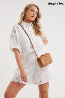 Simply Be White Broderie Shirt (662000) | €21