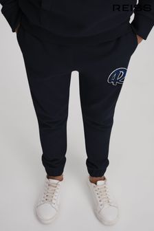 Azul marino - Pantalones de chándal con cintura elástica y motivo de algodón Toby de Reiss (662192) | 46 €