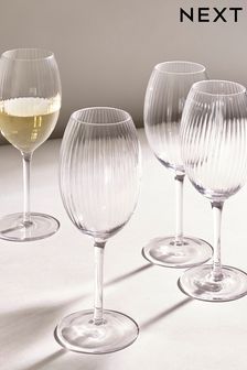 Set of 4 Clear Sienna Wine Glasses