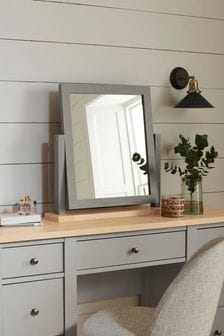 Dove Grey Malvern Paint Effect Rectangular Dressing Table Mirror (663202) | €95