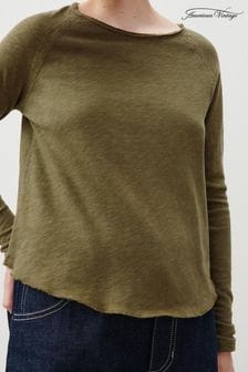 American Vintage Boat Neck Long Sleeve T-Shirt (663346) | AED388