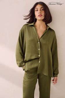 Зеленый - Черная блузка на пуговицах American Vintage Widland (663363) | €159