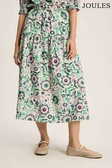 Joules Elle Pink & Green Co-Ord Midi Skirt (663526) | €94