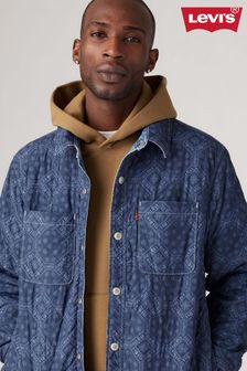 Half black half blue jean jacket clearance