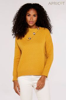 Apricot Yellow 3 Button Textured Jumper (664154) | $83