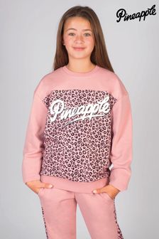 Pineapple Girls Pink Leopard Logo Sweatshirt (664720) | OMR14