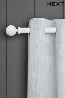 White Ball Finial Extendable Curtain 35mm Pole Kit (664954) | €86 - €112
