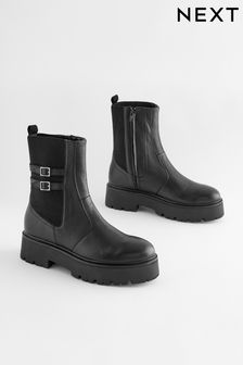 Black Forever Comfort® Chunky Platform Ankle Boots (665570) | $104