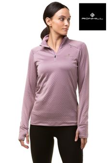 Ronhill Damen Tech Prism Laufshirt mit 1/2-Reißverschluss, Pink (665900) | 53 €