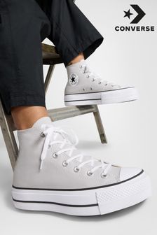 Converse Grey Chuck Taylor All Star Lift High Top Trainers (665934) | €106