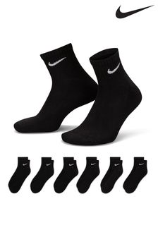 Nike Black/White Everyday Cushioned Training Ankle Socks 6 Pack (666050) | $48