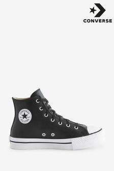 Converse Black EVA Leather Lift Youth Trainers (666142) | $103