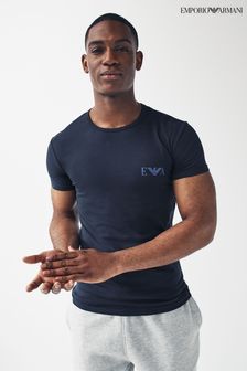 Темно-синий/Темно-синий - Набор из 2 футболок черного/серого цвета Emporio Armani Bodywear (666278) | €80