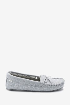Grey Animal Moccasin Slippers (666287) | 13 €