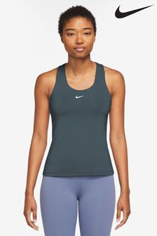 Nike Blue Medium Swoosh Support Padded Vest With Built In Sports Bra (667310) | €22