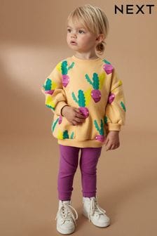 Purple Printed Sweatshirt and Leggings Set (3mths-7yrs) (667962) | OMR7 - OMR9