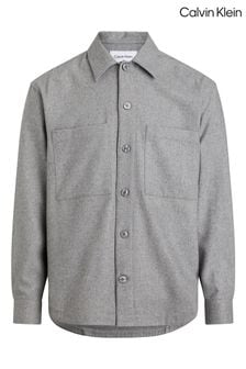 Calvin Klein Hemdjacke aus Wollmischung, Grau (668001) | 107 €