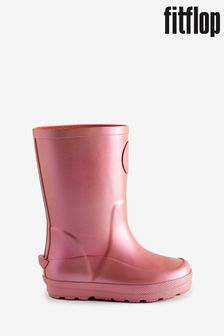 FitFlop Kids Pink Wonderwelly Toddler Pearlized Rain Boots (668557) | LEI 269