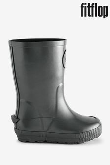 Fitflop Kids Wonderwelly Toddler Pearlized Rain Black Boots (668644) | 269 LEI