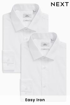 White Skinny Fit Single Cuff Shirts 2 Pack (669823) | 41 €