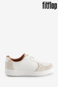 Fitflop White Rally Leather/suede Panel Sneakers (671160) | 597 LEI