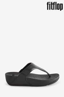 FitFlop Lulu Leather Black Sandals (671177) | LEI 448
